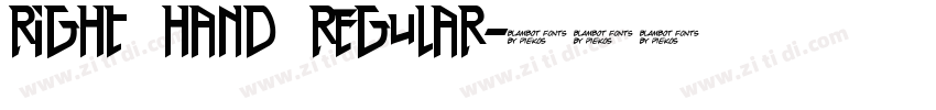 Right Hand Regular字体转换